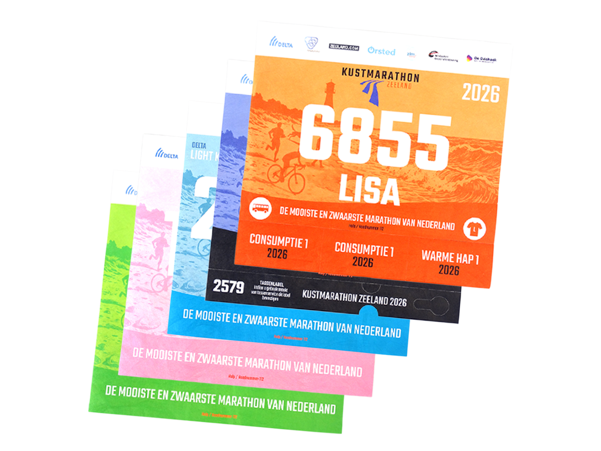 Startnummers Kustmarathon Zeeland