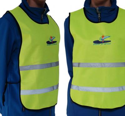 Safety waistcoats with imprint