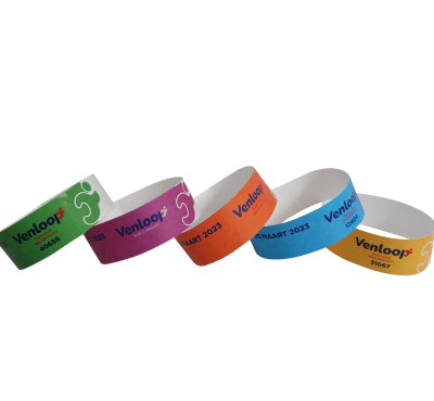 Tyvek wristbands with full colour print