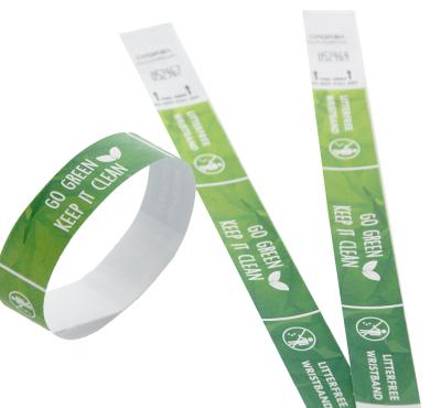 Litter-free Tyvek wristbands