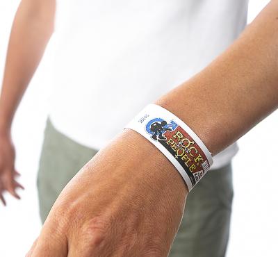 Tyvek wristbands with full colour print