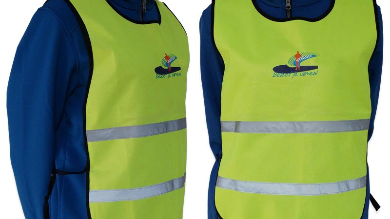 Safety waistcoats with imprint